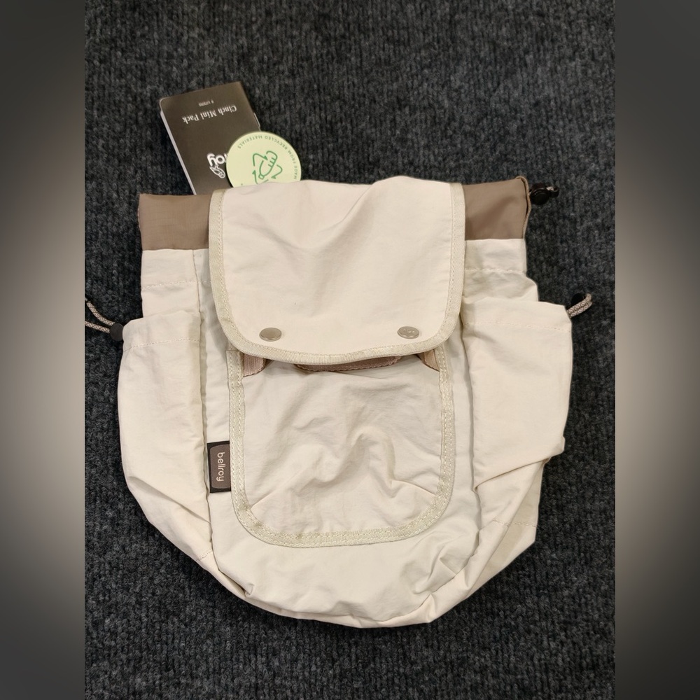 Bellroy Small Backpack in Cream and Taupe Accents